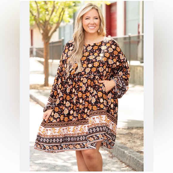 Chic Soul Dresses & Skirts - Chic soul fall floral dress 3xl